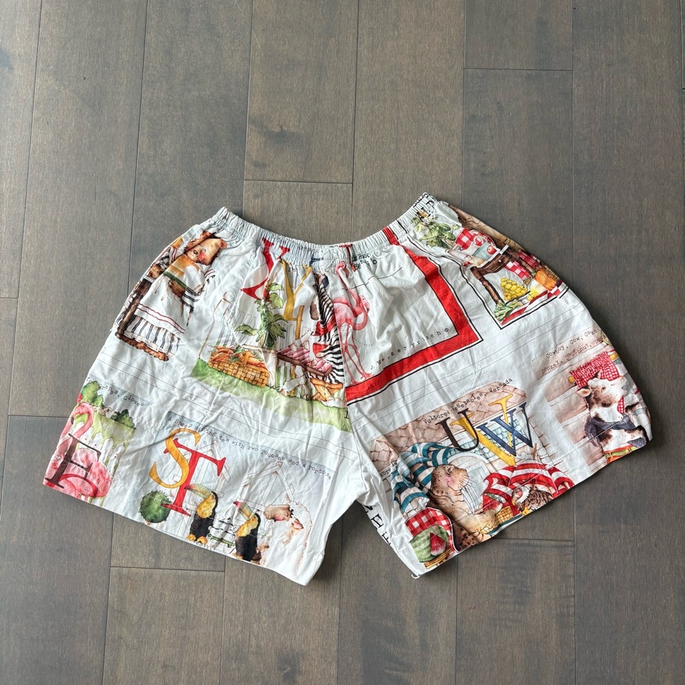 Zebra and Leopard Graphic Print Shorts